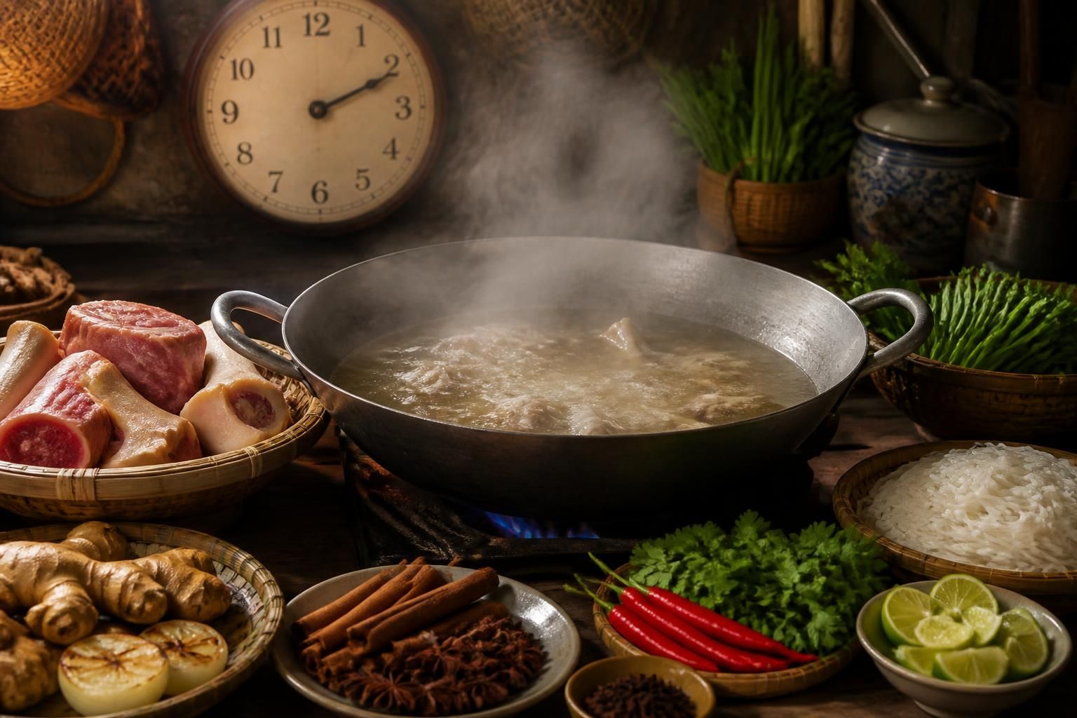 découvrez comment préparer un bouillon de pho parfait en 6 heures, avec des astuces pour développer des saveurs riches et authentiques dans ce classique vietnamien.