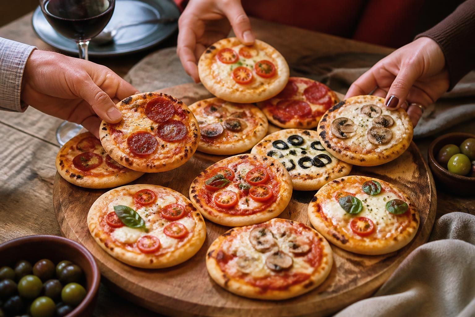 découvrez nos recettes irrésistibles de mini pizzas, parfaites pour vos apéritifs à partager entre amis ou en famille.