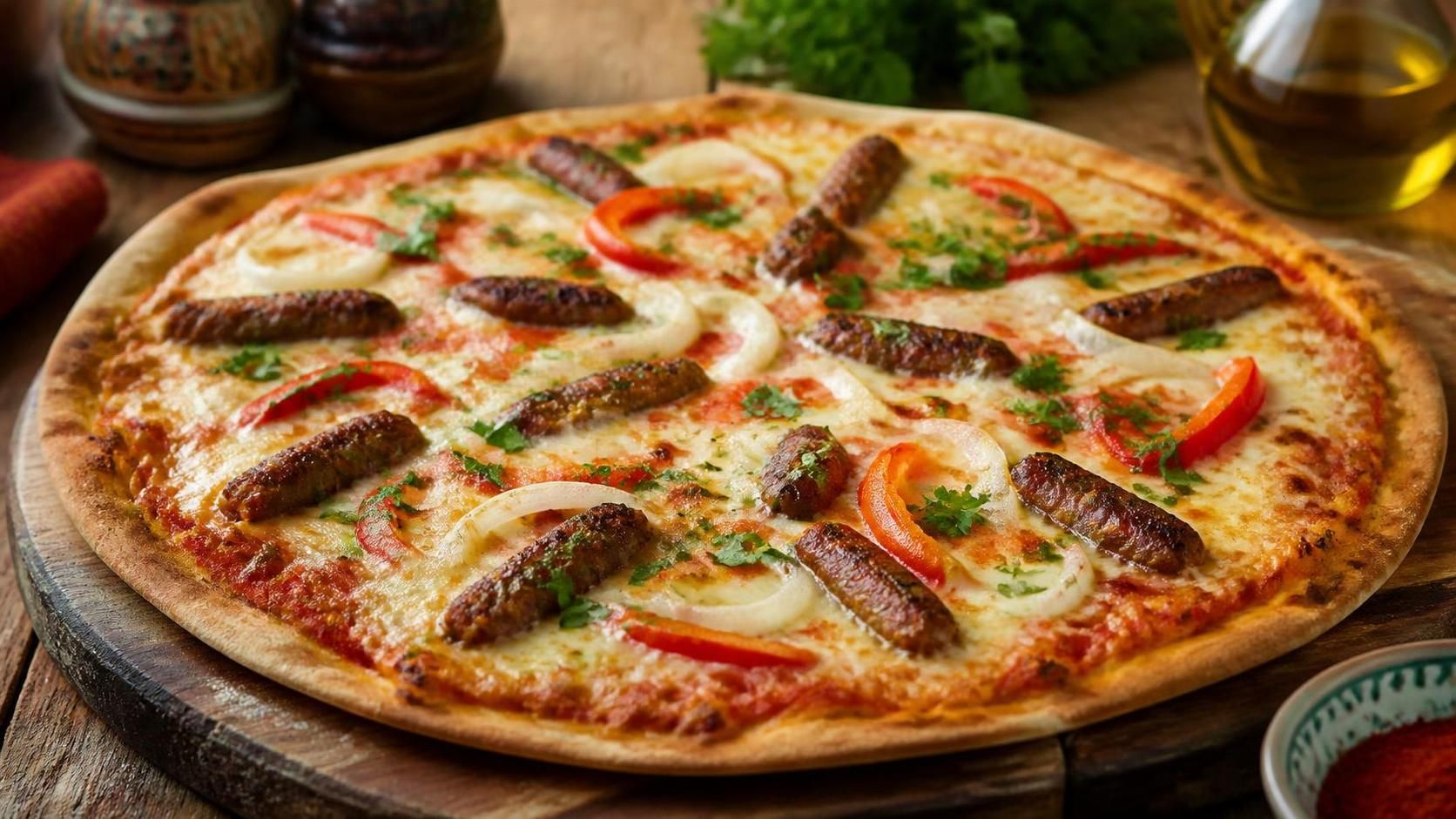 découvrez délices d'orient, une pizza aux saveurs envoûtantes mêlant traditions orientales et gourmandise italienne pour une expérience culinaire unique.