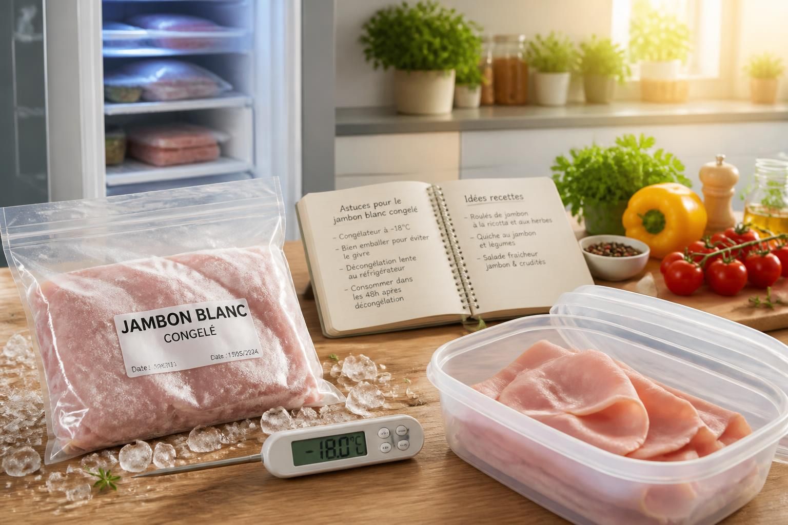 découvrez tout ce qu'il faut savoir sur le jambon blanc congelé : conseils de conservation, astuces pratiques et recettes savoureuses pour bien le cuisiner.