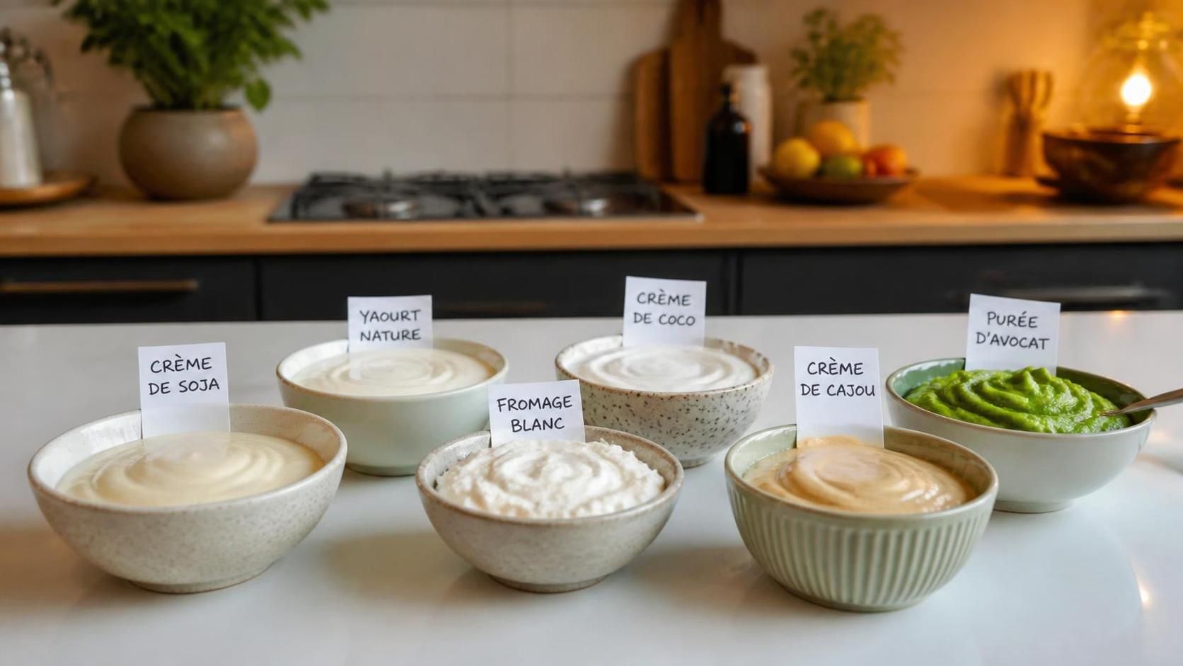 découvrez des alternatives savoureuses et saines à la crème fraîche pour sublimer toutes vos recettes, qu'elles soient salées ou sucrées.