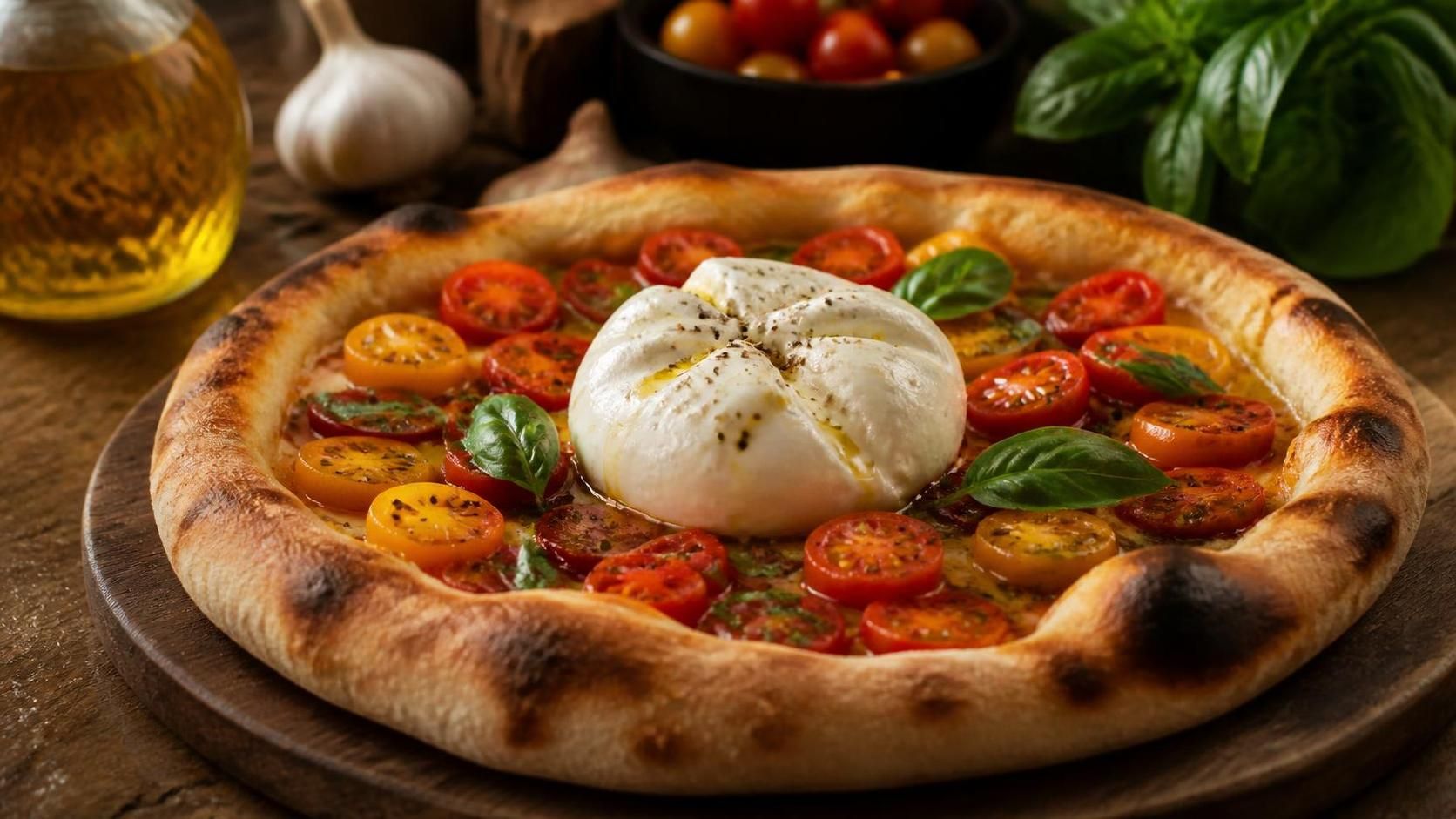 savourez la pizza burrata, une délicieuse alliance de tradition italienne et de fraîcheur gourmande. découvrez ce plat unique qui ravira vos papilles.