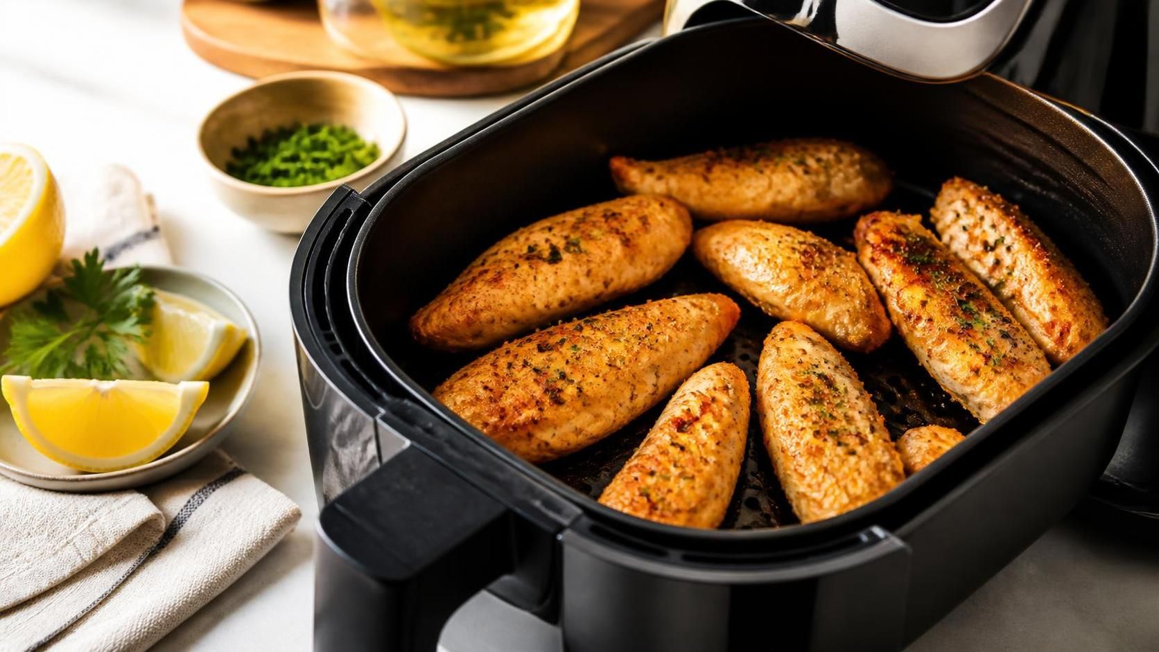 découvrez le guide pratique pour connaître le temps de cuisson idéal des aiguillettes de poulet à l'airfryer, pour une cuisson parfaite, rapide et savoureuse à chaque fois.