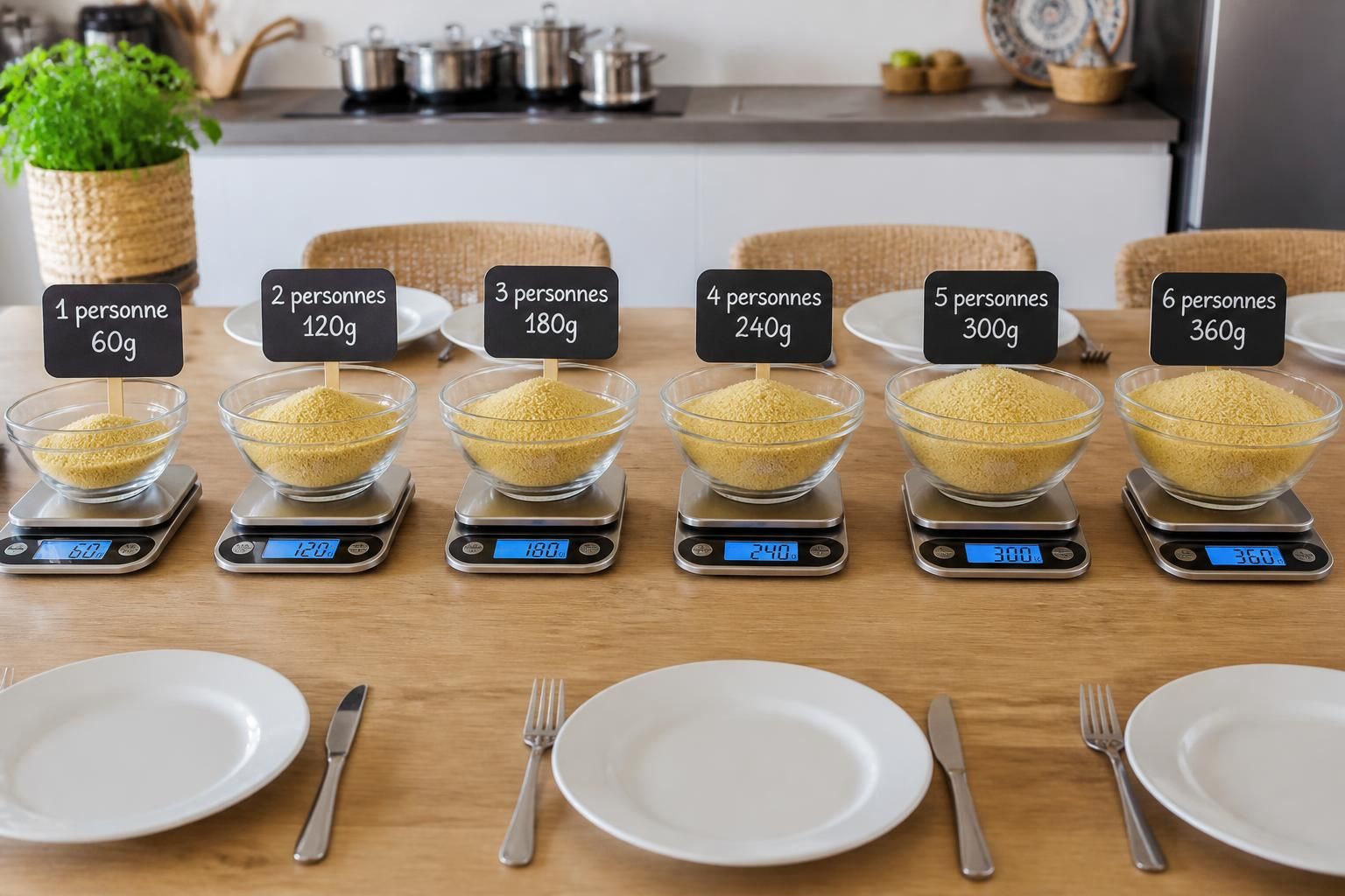 découvrez quelle quantité de semoule prévoir par personne pour vos repas, afin d'éviter le gaspillage et de cuisiner juste ce qu'il faut.