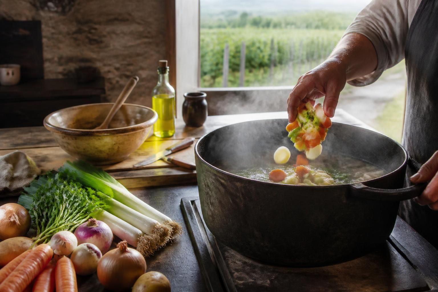 découvrez la recette traditionnelle de la soupe angevine, un plat savoureux et réconfortant aux saveurs authentiques de la région d'anjou.