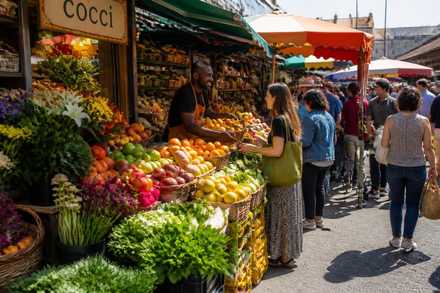 explorez le marché cocci à travers des images vibrantes qui capturent son ambiance colorée et son dynamisme unique.