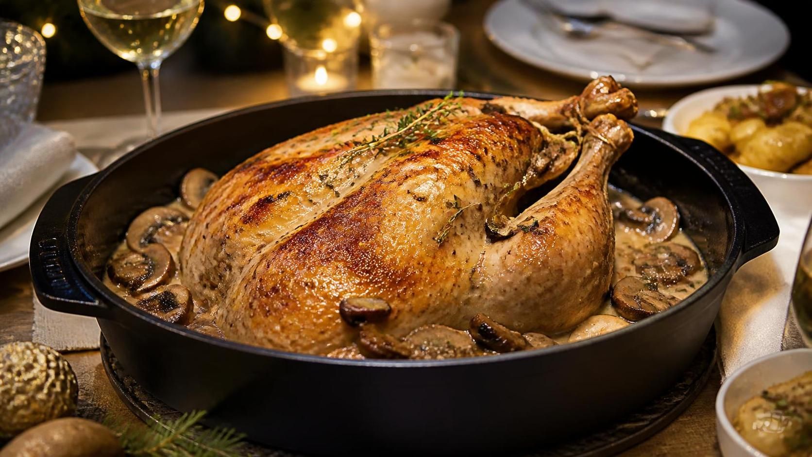 découvrez notre recette savoureuse de chapon mijoté en cocotte, délicatement nappé d'une sauce gourmande qui ravira vos papilles.