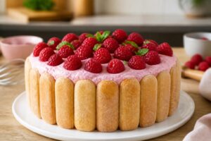 La délicieuse charlotte framboise et mascarpone selon Cyril Lignac