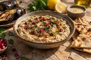 Moutabal : L&rsquo;art de la purée d&rsquo;aubergines grillées à la saveur intense