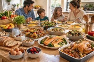 Plan de menus équilibrés pour toute la semaine : guide en PDF pour toute la famille